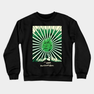 Retroposter (green on Black) Crewneck Sweatshirt